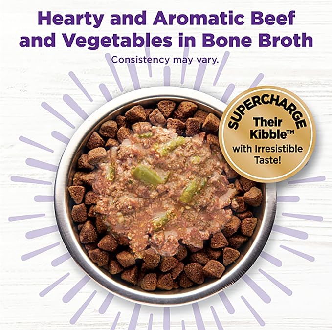 Wellness Bowl Boosters Hearty Topper Wet Dog Food for Small, Medium, and Large Breeds, Grain Free, Natural, Beef and Green Beans Recipe, 5.5 oz, Pack of 12