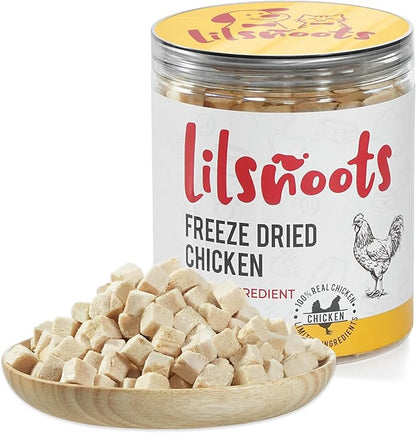 Freeze Dried Chicken Dog Treats Cat Treats, Single Ingredient Raw Chicken Pet Treats, Food Topper, Training Treats, Rawhide Free Freeze Dried Chicken High Protein, 4.6oz