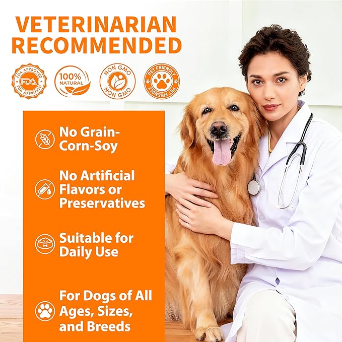 Probiotics for Dogs - 6 Digestive Probiotics & 6 Enzymes for Itchy Skin,Digestion & Gut Support,Helps Diarrhea, Yeast Infection, Upset Stomach,Allergies & Immune System Support-150 Chews