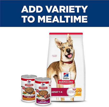 Hill's Science Diet Adult 1-6 Healthy Cuisine Wet Dog Food, Roasted Chicken, Carrots, & Spinach Stew, 12.5 oz. Cans, 12-Pack