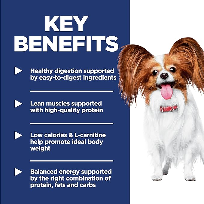 Hill's Science Diet Adult 1-6 Light Small & Mini Dry Dog Food, Chicken Meal & Barley, 15.5 lb. Bag