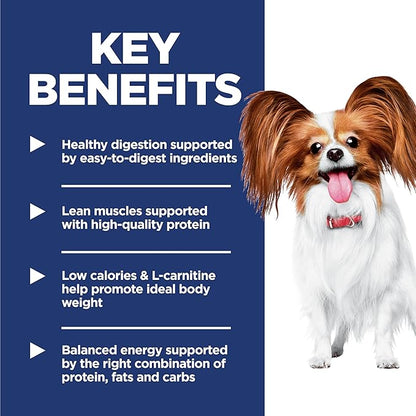 Hill's Science Diet Adult 1-6 Light Small & Mini Dry Dog Food, Chicken Meal & Barley, 15.5 lb. Bag