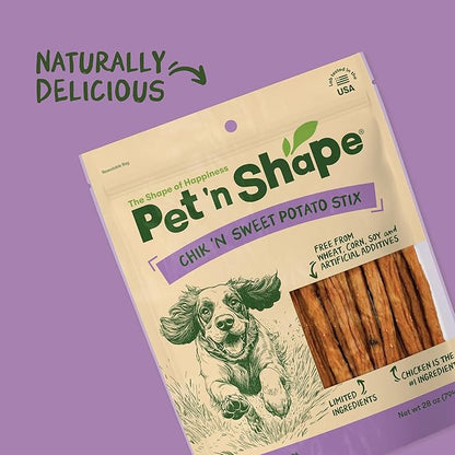 Pet 'n Shape Chik 'n Sweet Potato Stix – Made and Sourced in The USA- Natural Healthy Dog Treats, 28 Ounce