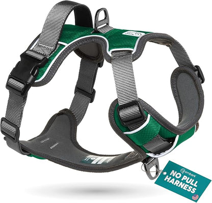 Embark Adventure Large Dog Harness – No-Pull, Reflective Trim, Military-Grade Nylon, Front Clip with Gel-Lined Handle