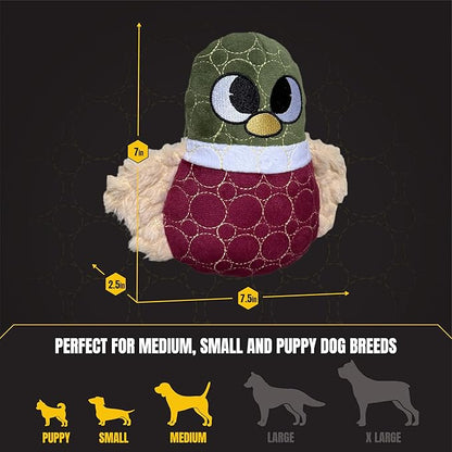 Bite Force -Durable & Strong Dog Toy Beak with Squeaker, Kevlar-Reinforced for Aggressive Chewers for Small Medium Large Dogs - Dark Red.