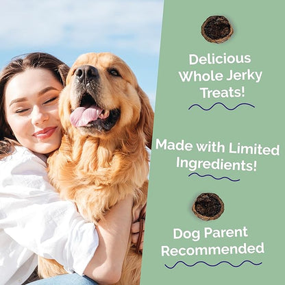 Fruitables Whole Jerky Bites, Healthy Dog Treats, Puppy Essentials, Jerky Dog Treats, Made in the USA, No Fillers or Nitrates, Real Bacon & Apple Flavor, 5oz