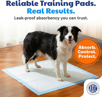American Kennel Club Puppy Training Pads with Ultra Absorbent Quick Dry Gel – 28 x 30 Pee Pads for Dogs - 50 Count , XL(Unscented)