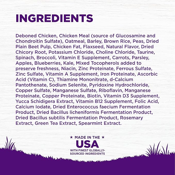 Wellness Complete Health Dry Dog Food, Wholesome Grains, Natural, Chicken & Oatmeal Recipe, (15-Pound Bag)