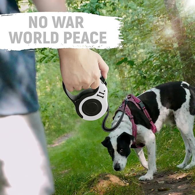 Retractable Dog Leash Automatic Telescopic Tractor Dog Tape, Pet Tape 10/16 FT Durable and Convenient, with Non-Slip Handle, Suitable for Small and Medium-Sized Dogs White