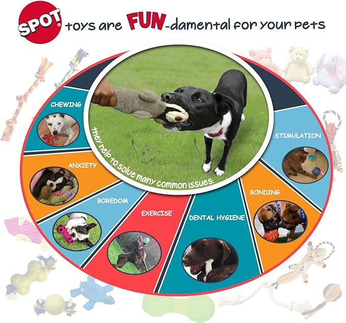 SPOT Skinneeez Chicken 13 Inch Stuffing-Free Plush Squeaky Dog Toy – Soft Interactive Chew Toy for Small and Medium Dogs – Mess-Free Play for Light & Moderate Chewers