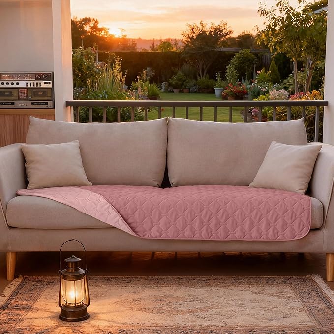 gogobunny 3X Stronger Waterproof Pet Blanket, Scratch Proof Furniture Protector for Dogs Cats, Reversible Cover 30x70 Inch, Dark Pink/Light Pink