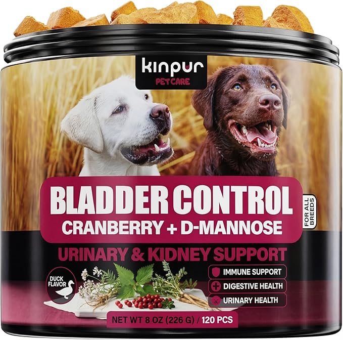 Dog UTI Treatment 120 Chews w Cranberry, Natural UTI Medicine for Dogs - Pet Supplement for Dog Urinary Tract Infection Treatment, Good for Bladder Control, Dog Incotinence, Kidney Health, Dog Breath