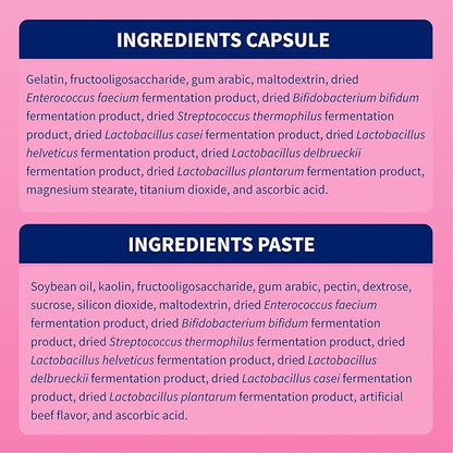 Nutramax Proviable Probiotics for Dogs, Diarrhea Support Kit, Digestive Health Supplement with Multiple Strains of Bacteria, Plus Prebiotics, Kaolin and Pectin, 30 ml Paste and 10 Capsules