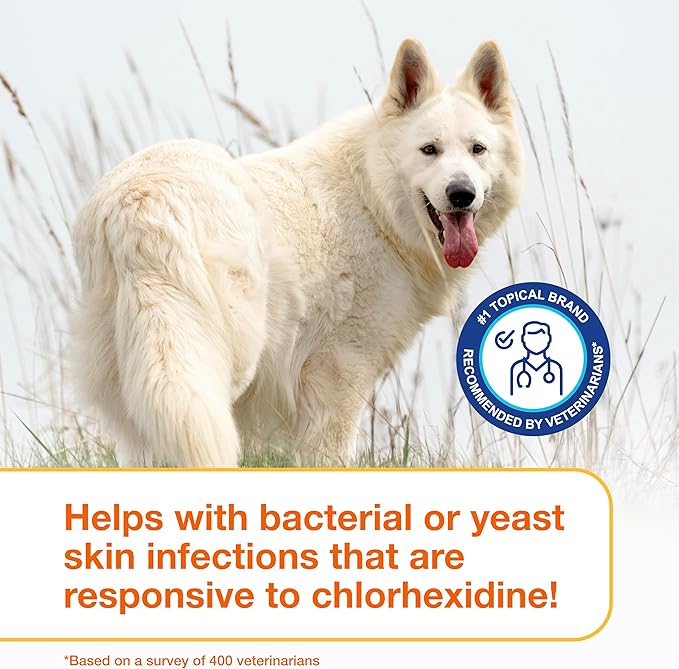 Douxo S3 Pyo Pads, Contains 3% Chlorhexidine & 0.5% Ophytrium, Antiseptic & Hydrating, For Bacterial or Yeast Skin Infections, For Dogs and Cats, 30 Pads
