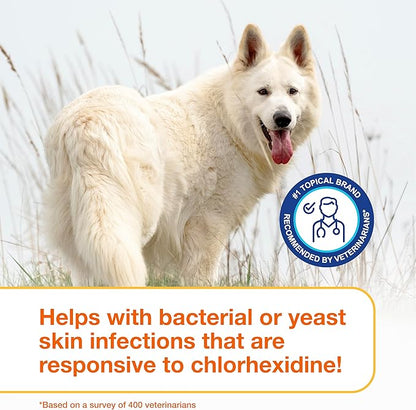 Douxo S3 Pyo Pads, Contains 3% Chlorhexidine & 0.5% Ophytrium, Antiseptic & Hydrating, For Bacterial or Yeast Skin Infections, For Dogs and Cats, 30 Pads