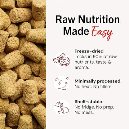 Stella & Chewy's Freeze-Dried Raw Surf & Turf Meal Mixers - Dog Food Topper and Mixer - Made with 95% Grass-Fed Beef & Wild-Caught Salmon - Perfect for Picky Eaters - Grain-Free - 3.5 oz