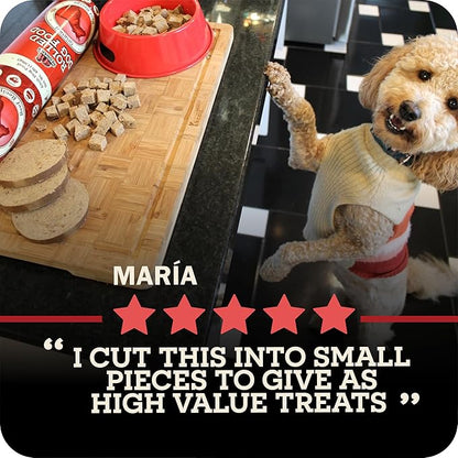 Redbarn Pet Products Premium Rolled Dog Food, Semi-Moist, Beef Recipe - High Protein Full Feed, Topper, Training Treat, or Pill Pouch - Balanced Meal with Functional Ingredients - 4 lb, 8 Rolls