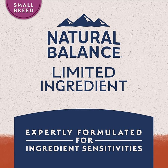 Natural Balance Limited Ingredient Grain Free Salmon & Sweet Potato Dry Dog Food for Small Breed Adults, Sensitive Stomach, 12 lb