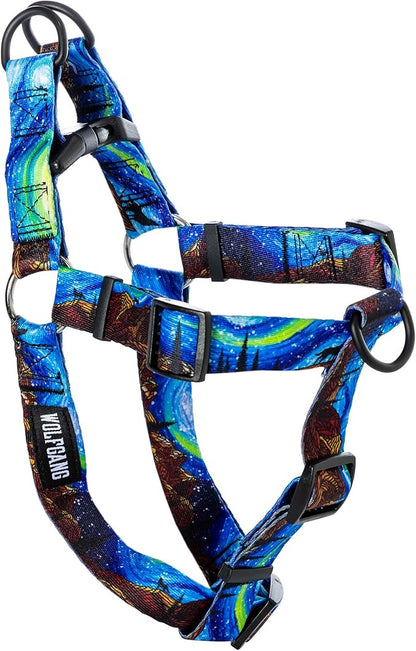 Wolfgang Heavy Duty Adjustable Dog Harness, Pull-Tested for Walking & Training, StarryWolf Print, X-Large