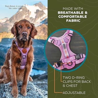 Wilderdog Lightweight Dog Harness with Reflective Straps - Medium - Pacific Blue