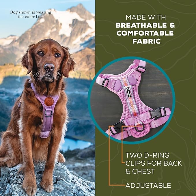 Wilderdog Lightweight Dog Harness with Reflective Straps - Small - Olive
