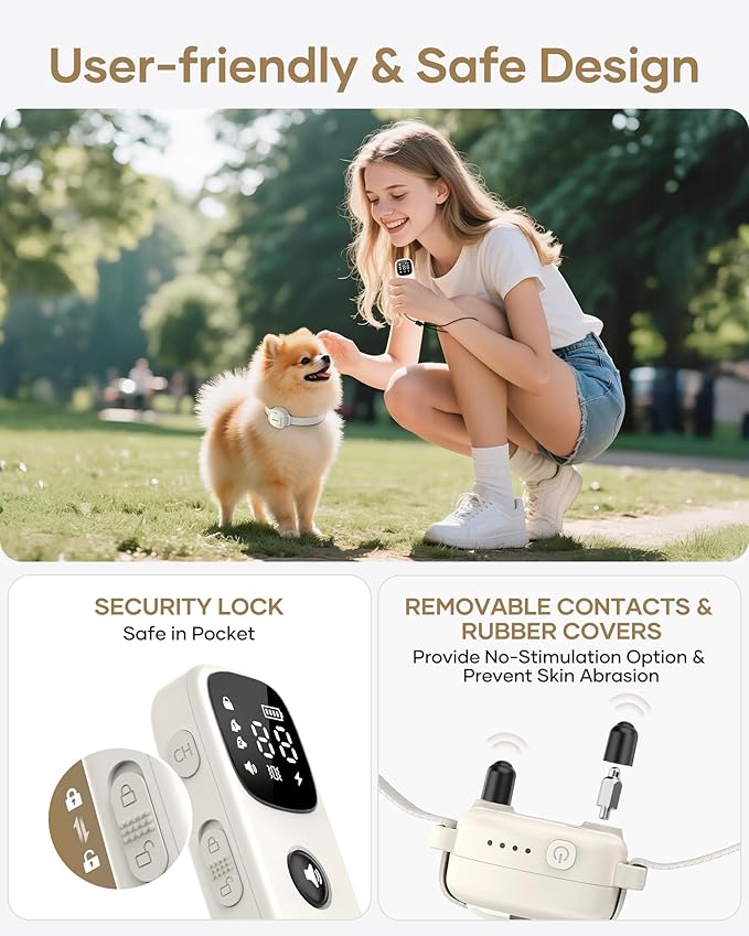 Jugbow Shock Collar for Small Dogs - 4200FT Dog Training Collar with Remote for 5-30lbs Mini Small Dogs, IPX8-Waterproof Rechargeable E-Collar with Beep (1-9), Vibration(1-3), Safe Shock(0-16)