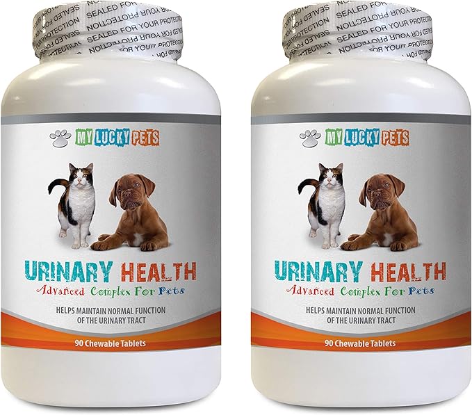 Dog Urinary Tract Support - Pets Urinary Health Complex - for Dogs and Cats - Advanced Bladder Support - Dog Marshmallow Root - 2 Bottles (180 Treats)