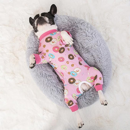 Dog Surgery Recovery Suit, Dog Onesie for Surgery Female Male Dogs, Dogs Pajamas Long Sleeve, Small Dogs Onesie, Abdominal Wound Bandages Surgical Suit, Cat Recovery Suit for Shedding Skin Disease