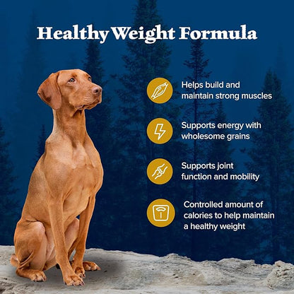 Blue Buffalo Wilderness Adult Weight Control Dry Dog Food with Real Chicken Plus Wholesome Grains, High-Protein Recipe, Made in the USA with Natural Ingredients, Chicken 24-lb. Bag