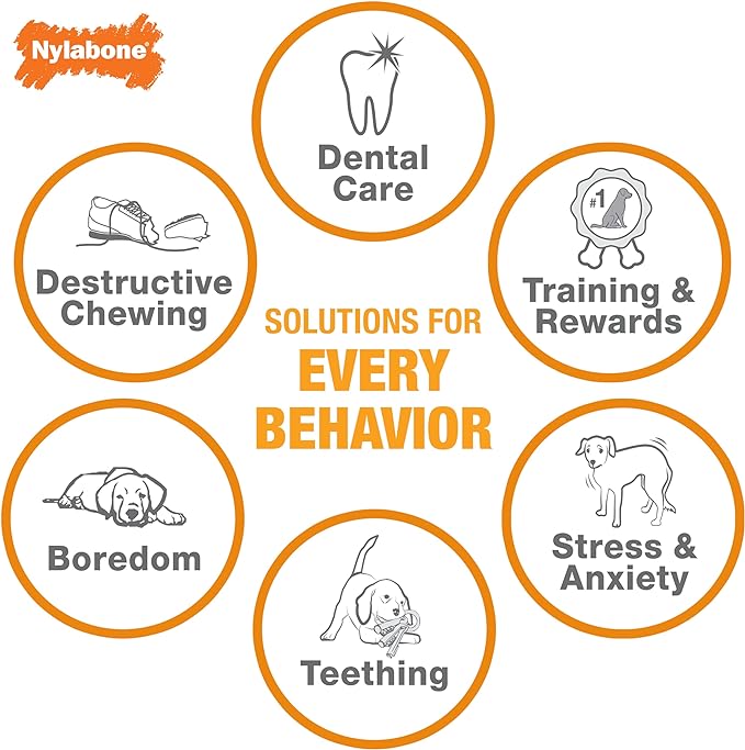 Nylabone Original Wishbone Power Chew Toy for Dogs, Dog Toys for Aggressive Chewers, Original Flavor, Small - Up to 25 Ibs, 1 Count