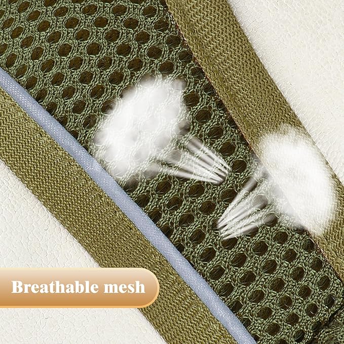 YIMEIS Dog Harness and Leash Set, No Pull Soft Mesh Pet Harness, Reflective Adjustable Puppy Vest for Small Medium Large Dogs, Cats (Army Green, Small (Pack of 1)