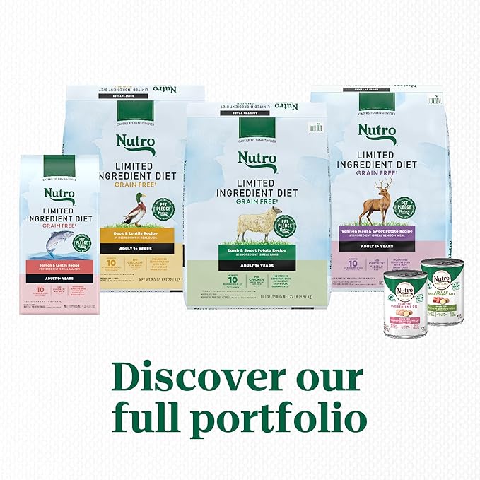Nutro Limited Ingredient Diet Dry Dog Food, Adult Dog Food Dry Lamb & Sweet Potato Recipe, 4 lb. Bag
