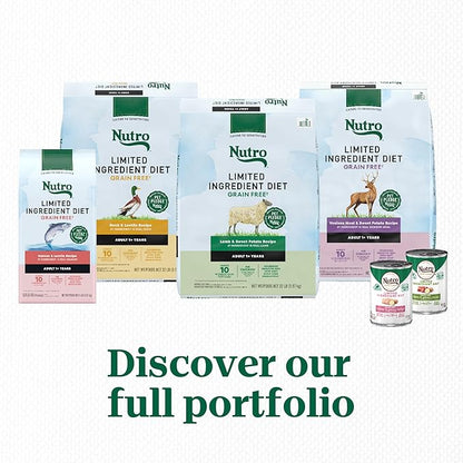 Nutro Limited Ingredient Diet Dry Dog Food, Adult Dog Food Dry Lamb & Sweet Potato Recipe, 4 lb. Bag