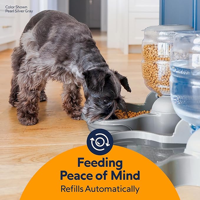 Petmate Replendish Gravity Feeder, 5 lb, Blue, Made in USA