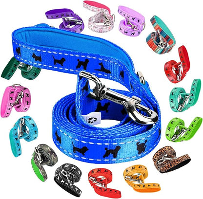 EcoBark Dog Leash - Soft & Reflective Comfort Leash with Padded Handle - Safe, Strong, & Durable for Small, Medium or Large Dogs (Royal Blue)