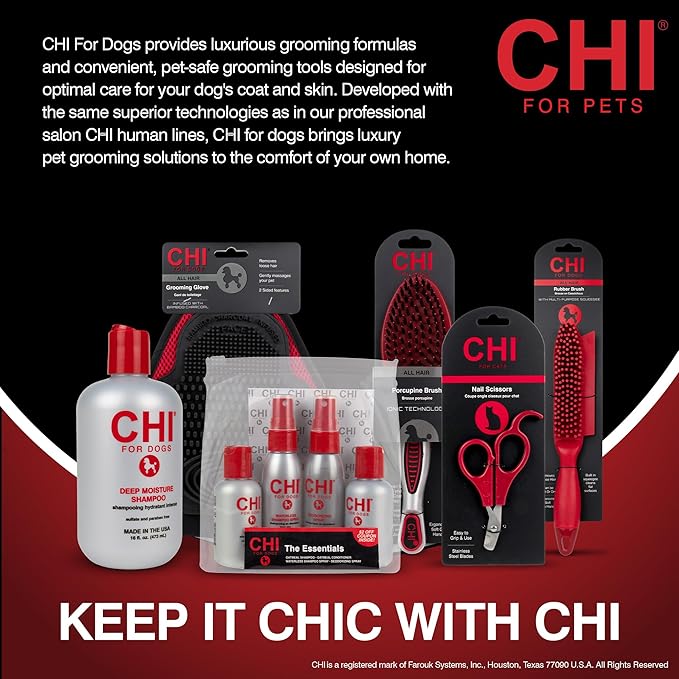 CHI for Dogs Detangling Finishing Spray, Leave-In Dog Grooming Mist to Help Release Tangles & Knots, Light Conditioning Shine Finish, Sulfate & Paraben Free, Made in the USA, 10 Fl Oz