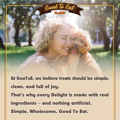 Gootoe Buffalo Dog Treats, Natural Low-Fat Chews for Training & Rewards, Limited Ingredient, Puppy Treats for Medium Dogs, Resealable Bag, Buffalo Bites Stick (Large), 8 oz