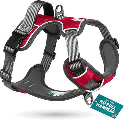 Embark Adventure Small Dog Harness – No-Pull, Reflective Trim, Military-Grade Nylon, Front Clip with Gel-Lined Handle