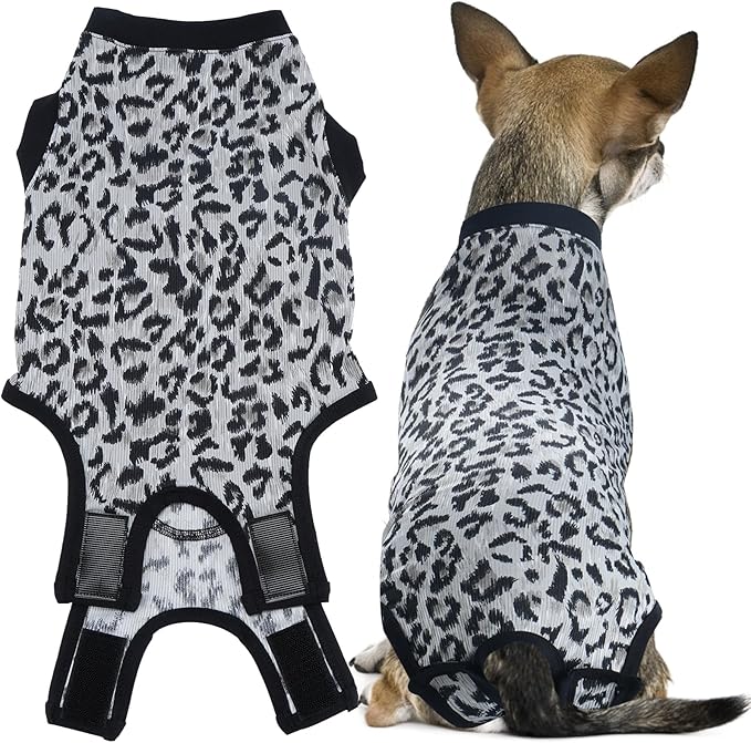 Dog Surgical Recovery Suit, After Spay Abdominal Wounds Post Surgical Suit for Dogs Female Male Dog Onesies, Anti Licking Breathable Dog Shirt for Small Large Dogs, Dog Surgery Collar Alternatives