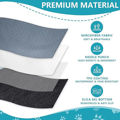 Bunlitent Washable Guinea Pig Cage Liner, 24 x 47 (3 Pack), Waterproof Reusable & Anti Slip Guinea Pig Bedding Fast and Super Absorbent Pee Pad for Small Animals, for Midwest Cage Area