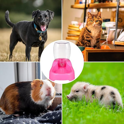 Mipcase Puppy Supplies Dog Water Feeder, Dog Water Dispenser Large, Automatic Pet Food Water Dispenser Plastic Food Feeding Bowls for Dogs Cats () Auto Feeder