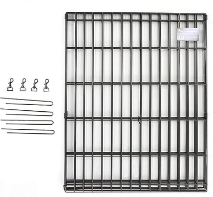 MidWest Homes for Pets Folding Metal Dog Exercise Pen, Indoor/Outdoor Playpen with Secure Door, Provides 16 Sq Feet of Play Space, 36-Inches Tall, Black E-Coated