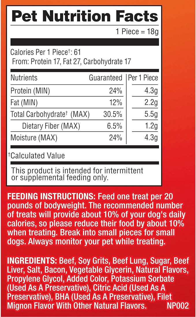 Pup-Peroni Filet Mignon & Bacon Flavor Dog Treats, 22.5 Oz. Bag