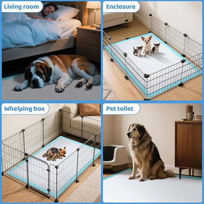 Gimars XXXL Extra Thick 130g Dog Pee Pads 37"x54" – 30 Count, 6-Layer Leak-Proof Puppy Training Pads for Large, Senior, Puppy Dogs, Cats, Rabbits – Indoor, Outdoor, Travel & Crate Use
