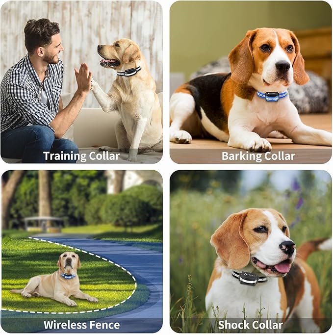 PaiPaitek Shock Collar Replacement Strap 2-Pack - Compatible with Jugbow, Garmin, Patpet | 3/4 Inch Adjustable TPU Collar for Dogs | Waterproof & Reflective Design for Training, Walking