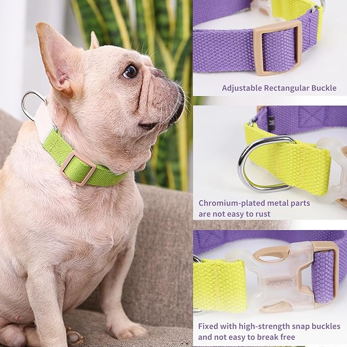 No Pull Dog Harness and Leash Set, Callor, Step in Dog Halter Harness with Poop Bag Holder, Adjustable Lightweight Cotton Straps Suitable for Small Medium Large Dogs Outdoor Walking Running Hiking