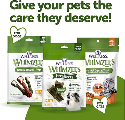 Wellness WHIMZEES Freshzees Dog Dental Treat, Soft Chews, Freshens Breath, Medium Size, 14.81 oz Bag, 14 Count