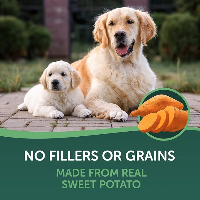 Healthfuls Sweet Potato Slices Healthy Dog Treats – Limited Ingredient, Grain Free, Made from Real Dried Sweet Potatoes, 16 oz
