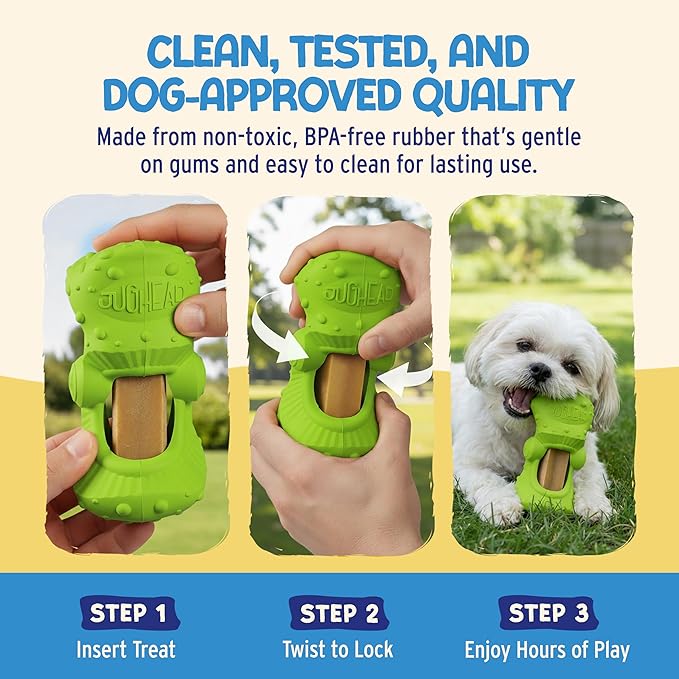 Himalayan Jughead Classic Dog Chew Holder - Holds Chews & Treats for Dogs, Slows Down Fast Chewers for Long Lasting Chews - Pair with Jughead Classic Insert, and Veggie Treats Like Carrots & Celery