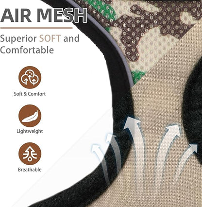 PUPTECK Soft Mesh Dog Harness and Leash Set Pet Puppy Cat Comfort Padded Vest No Pull Harnesses, Camouflage, M
